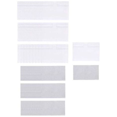 ÉTiquette de Prix Porte-éTiquette en Plastique Transparent 50 PièCes, Amovible avec Clip D'éTagèRe pour Bacs Rangement éTiquettes Panier (1/4)