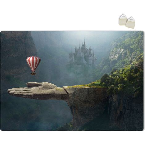 MONGOLFIERA IN MANO- POSTER in PVC da 3mm - Misura: 70x100 cm
