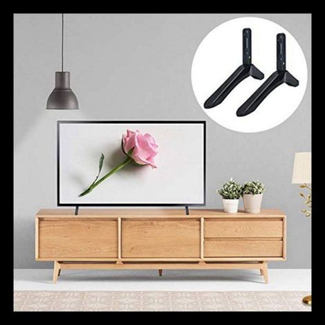 Base De Television - Acier - Pour Ecran Lcd 32 A 65 Pouces - Support Pedestal Universel - 2 Unites (1/5)