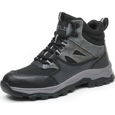 Chaussures de sécurité en Kevlar à embout d'acier, respirantes toute l'année, résistantes aux chocs et aux perforations, chaussures de sécurité industrielles en caoutchouc antidérapant et résistant à (1/5)
