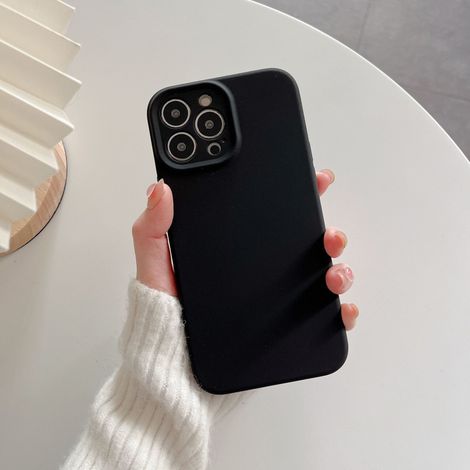 (Noir (Magnétique), Apple 15 Pro Max) Coque pour iPhone, silicone liquide, résistante aux chutes, fixation magnétique MagSafe.