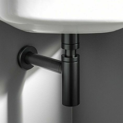 Premium Matte Black Universal Standard Bathroom Basin Sink Bottle Trap Waste (1/5)