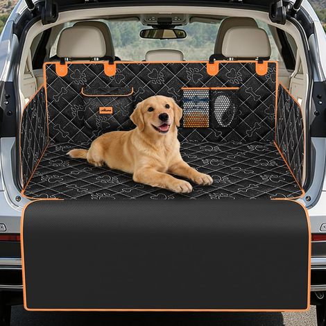 Protection Coffre Voiture Chien Imperméable Housse Coffre Voiture Chien avec Protection Latérale Pare-Chocs Bache Longue Tapis Coffre pour Universelle Voitures SUV Camion 198  105  36cm (1/5)