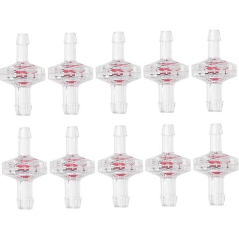 Lot de 10 clapets anti-retour unidirectionnels à diamètre variable pour pompe à air d'aquarium en polypropylène (PP) - Accessoires pour aquarium (1/5)