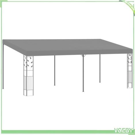 Belvédère à montage mural - FAFEICY - 48002 - 6 x 3 x 2,5 m - Anthracite - Acier enduit polyester (1/5)