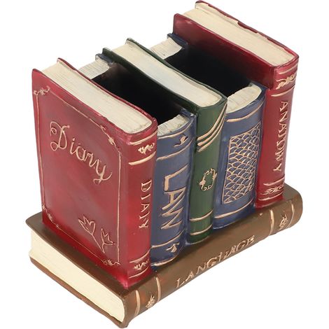 Porte-stylo en forme de livre, à double compartiment, rétro, épais et multifonctionnel, idéal pour la maison, le bureau ou un café.