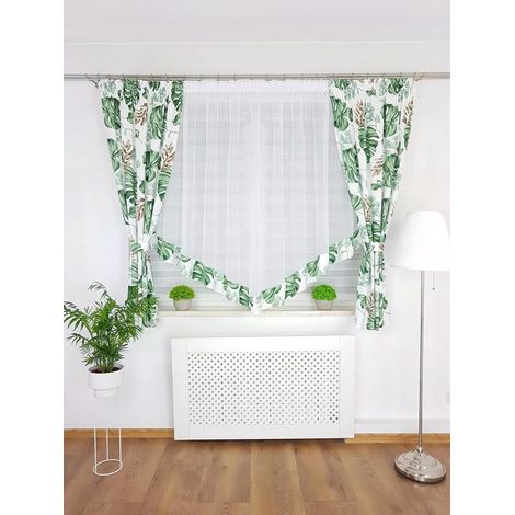 Tenda con un elegante motivo a monstera (1/5)
