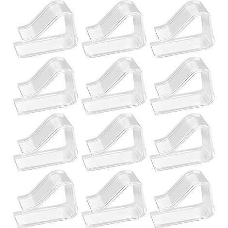 Pinces nappe transparentes plastique – poids légers – pique-nique/extérieur – support couverture – discrètes