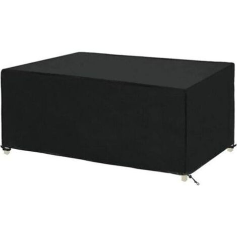 Funda rectangular para mesa de jardín, funda protectora impermeable para muebles de jardín, funda para tumbonas de jardín, lona impermeable, tejido Oxford (170 x 9470 cm) -Crezuo