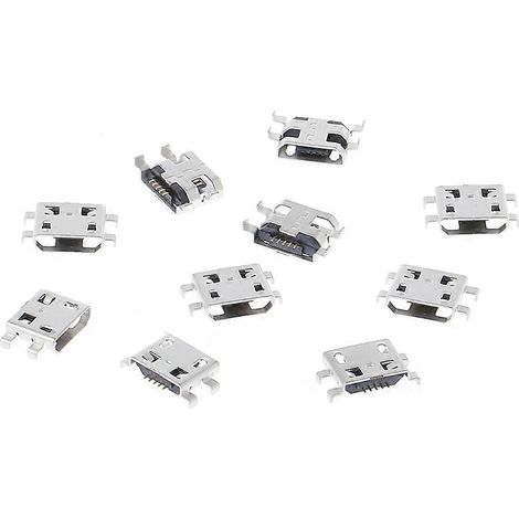Lot de 10 connecteurs de charge femelles micro USB de type B à 5 broches. (1/5)