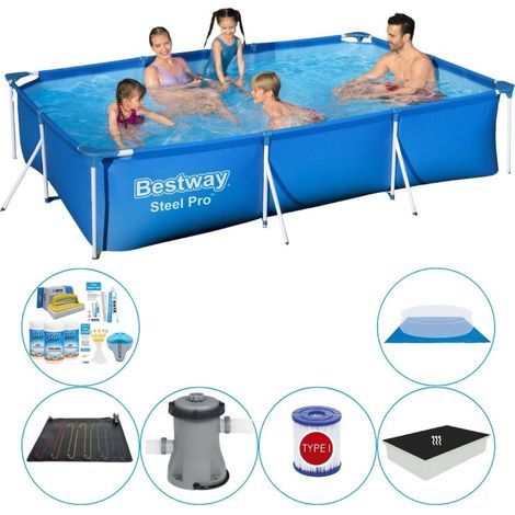 Bestway Bestway Steel Pro Rectangulaire - 300x201x66 cm - 7-pièces S21554