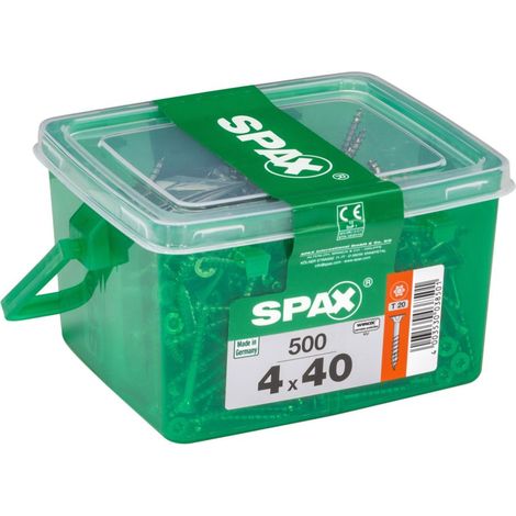 Set 500 viti SPAX Torx in acciaio a testa svasata, Diam.4 mm x L.40 mm SPAX