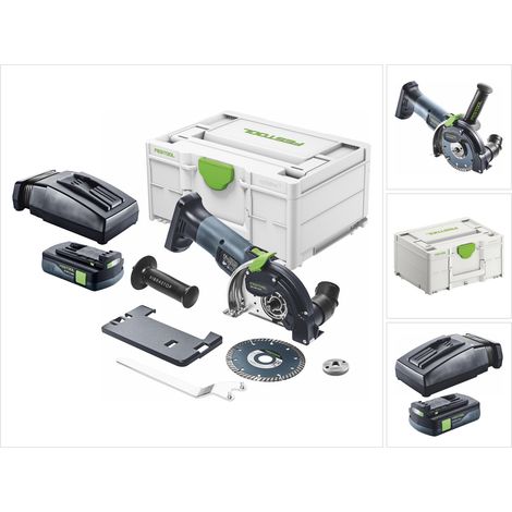 Festool DSC-AGC 18-125 FH EB-Basic Système de tronçonnage à main libre sans fil 18 V 125 mm Brushless + 1x batterie 3,0 Ah + chargeur + Systainer (1/5)