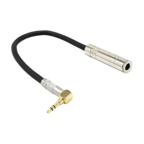 Câble Audio 3,5mm à 6,35mm Prise Mâle 3,5mm à Angle Droit vers Prise Femelle 6,35mm Connecteur Adaptateur Audio Stéréo 1/8" Mâle vers 1/4" Femelle 30cm (1/5)