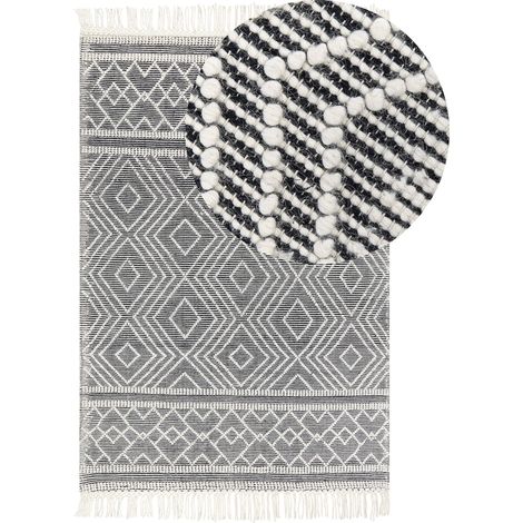 Rug SAVUCA Black 160 x 230 cm Wool (1/5)