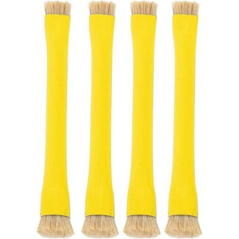 Brosse Antistatique, Brosse de Nettoyage de téléphone Portable à Double tête 4PCS, Poils durs, Antistatique antidérapant, poignée isolée, pour Nettoyer Les téléphones Mobiles(Jaune) (1/4)