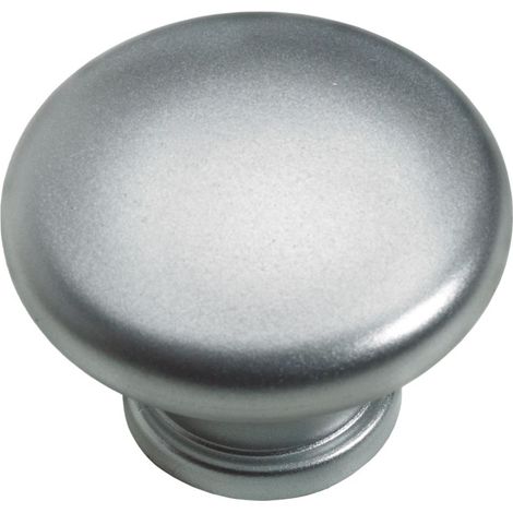 Hettich Möbelknopf Kunststoff Aluminium-Optik Ø 40,0 mm - 1 Stück Möbelgriff