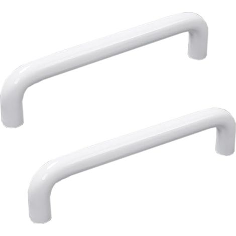 Juego de 2 tiradores de armario en forma de arco, tiradores de muebles, aluminio blanco, tirador de armario de cocina, tiradores de muebles de cocina, tirador de cajón (1/5)