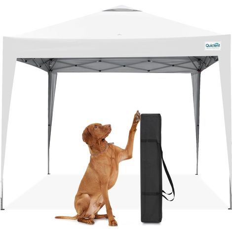 Quictent Abri événementiel portable pop-up 3x3m, blanc (1/5)