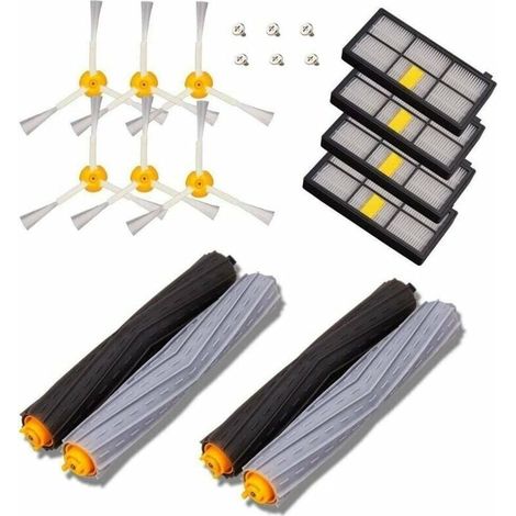 Kit di spazzole di ricambio - Ricambi compatibili con iRobot Roomba serie 800, 860, 870, 880, 890, 900, 960 e 980 - Confezione da 14 -Crezuo (1/5)