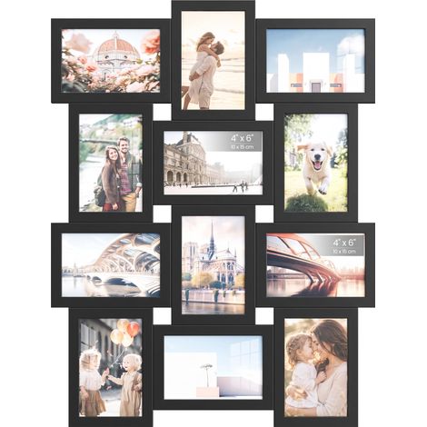 Cadre Photo Multiple, Pêle-Mêle Mural pour 12 Photos 10 x 15 cm (1/5)