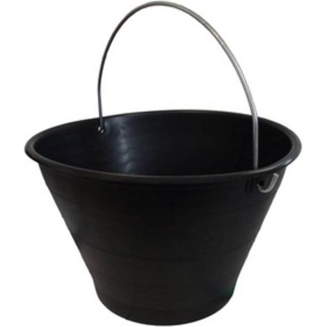 10 x SECCHIO P/MURATORE PLAST C/ARCO NERO D 34CM 8 L