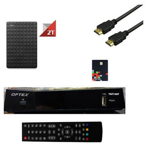 KIT SATELLITE ORS 9990 TNTSAT+ CARTE TNTSAT VALABLE 4 ANS + DISQUE DUR 2TO + HDMI (1/5)