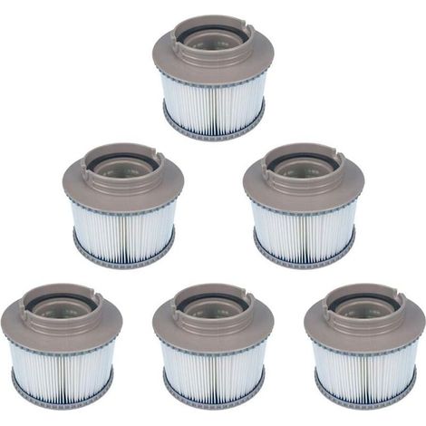 Lot de 6 Cartouches de Filtre pour Spa MSPA FD2089, Compatible avec Tous les Spas MSPA Actuels, Remplacement Pompe à Cartouche Filtrante (1/4)