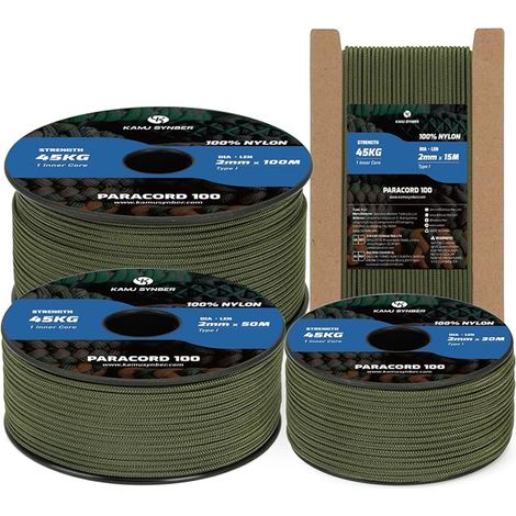 Paracorde 2mm Nylon Corde 1 Brin Ficelle Type I Cordelette (1/5)