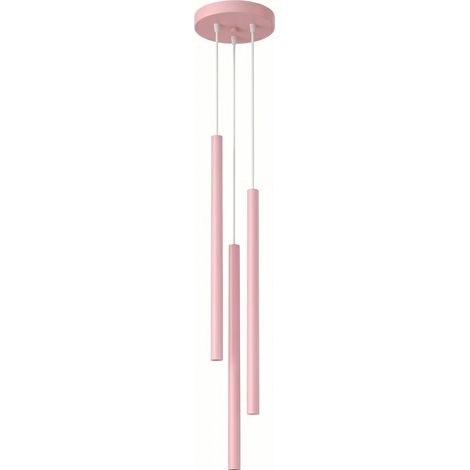 Lámparas colgantes PASTELO rosa acero 3xG9 19.5cm Sollux (1/2)