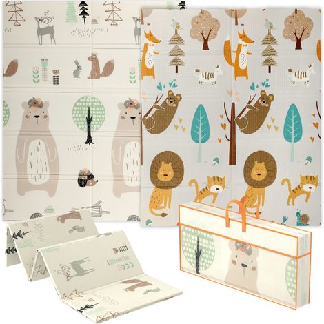 AIYAPLAY Baby Play Mat, Double Sided Crawling Mat, Animal Theme (1/5)