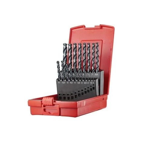 Juego de brocas espiral A188 DIN 338 Tipo W D.1-10x0,5mm HSS 19 pzas. Caja de plástico DORMER (1/2)