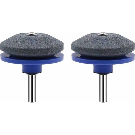 Aiguiseur de lame de tondeuse à gazon - 50 mm - Pour perceuse à main électrique - Pour meulage et meulage - 2 pièces (1/5)