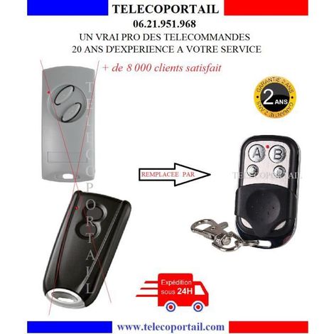 TELECOMMANDE COMPATIBLE LIFTRONIC 500, 700 MODELE RSC2 RSE2 433.92Mhz (1/2)