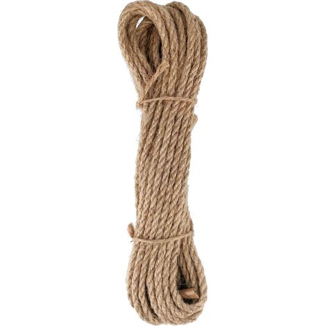Corde de Jute 6mm 10m - Corde de Chanvre Corde de Fibres Naturelles (1/5)