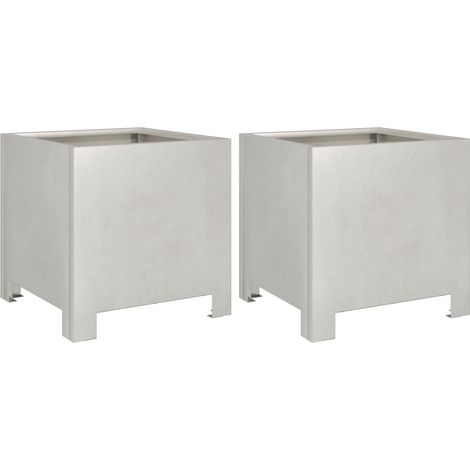 Maison Exclusive - Pflanzkübel 2 Stk. 30x30x30 cm Edelstahl