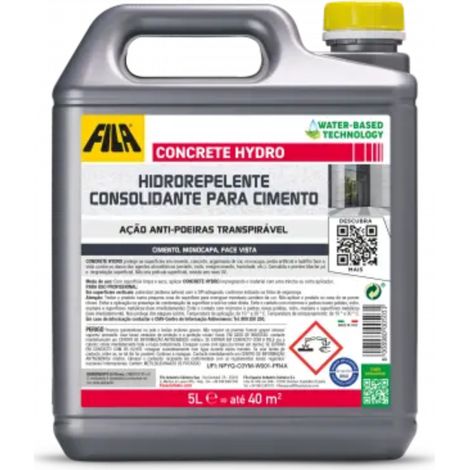 Concrete Hydro: Hidrorrepelente Consolidante para Cemento / Caja 4 un 5 L / Hidrófugo