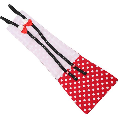 Couches pour poules et canards - Ajustables, imperméables, lavables et réutilisables - Rouge et blanc à pois - Taille L (1/5)