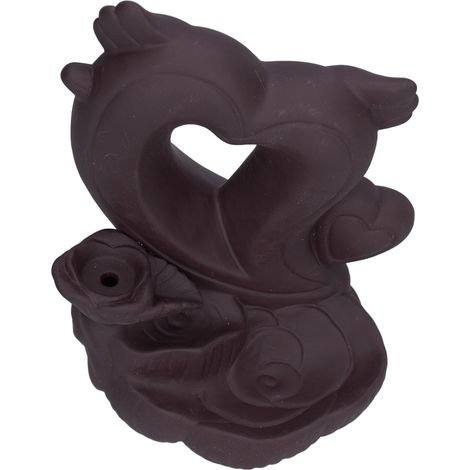 Brûleur d'encens à contre-courant en céramique - Cascade de fumée décorative pour bureau et salon