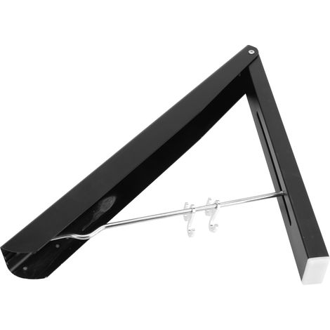 Étendoir à linge pliable et rétractable de 80 cm avec double support mural pour balcon d'hôtel (1/5)
