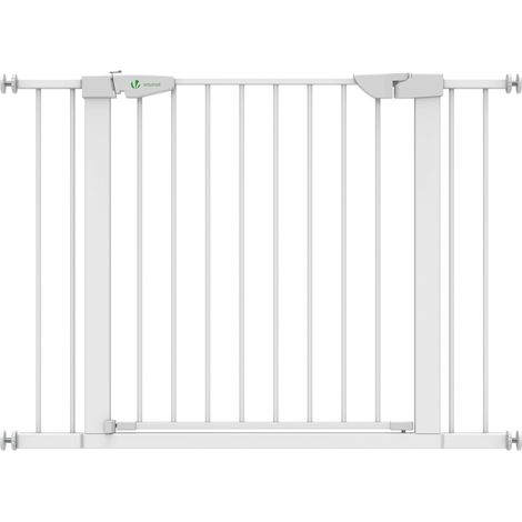 VOUNOT Stair Gates for Baby, Pressure Fit Safety Gate,  White 76-108 cm