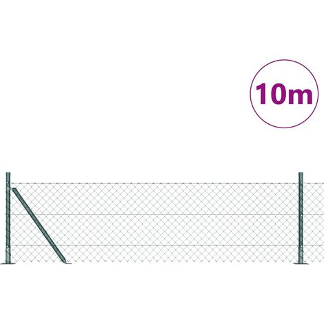 Maison Exclusive - Geschweißter Drahtzaun mit Betonfundament 10 x