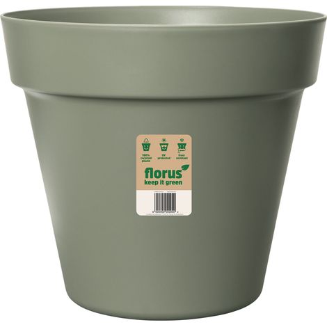 Florus Paris Pot De Fleurs 35 - Vert - Ø 34 x H 30 cm - intérieurextérieur - 100% recyclé