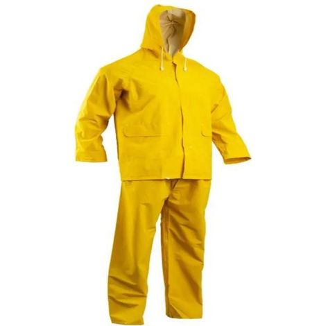 Completo da pioggia professionale impermeabile giallo