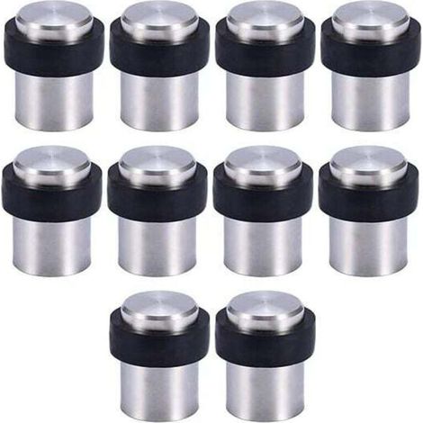 10 x 4.5cm Stainless Steel Floor Doorstops, Door Stoppers, Door Blockers (1/5)