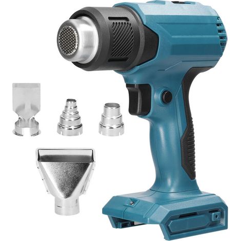 Decapeur Thermique, Piet a Air chaud sans fil 18V, Rechargeable au Lithium, Equipement de chauffage Temperature reglable a 3 niveaux avec 4 buses (1/5)