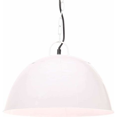 vidaXL Lámpara colgante vintage 25 W blanca redonda 41 cm E27 (1/5)