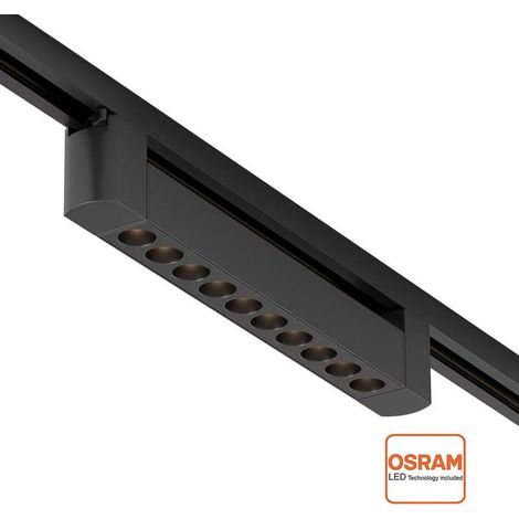 Foco carril LINEAL Chipled OSRAM 335, 20W, negro, Blanco cálido 2700K (1/4)
