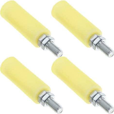 Quincaillerie Portail Coulissant Galet de Guidage Nylon, Rouleaux de Guidage Silencieux et Faciles à Installer pour Portail Coulissant en Acier, Lot de 4 Pièces (1/5)