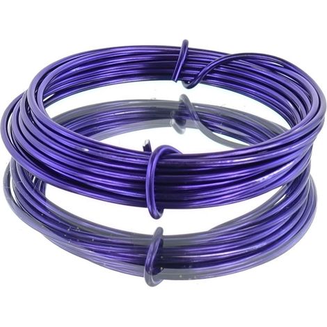 H & R Bastel - Aluminiumdraht Violett rostfrei Ø 2 mm - 3 Meter